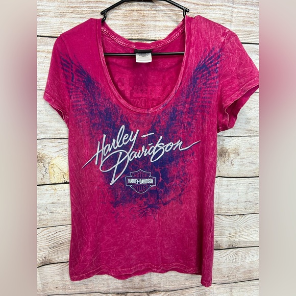 Women’s Harley Davidson shirt sleeve Tshirt. Sz small - Picture 1 of 3